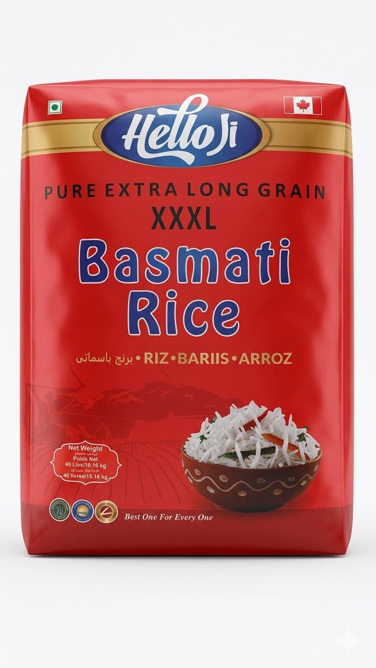 Hello Ji Extra Long Basmati Rice - 40lbs