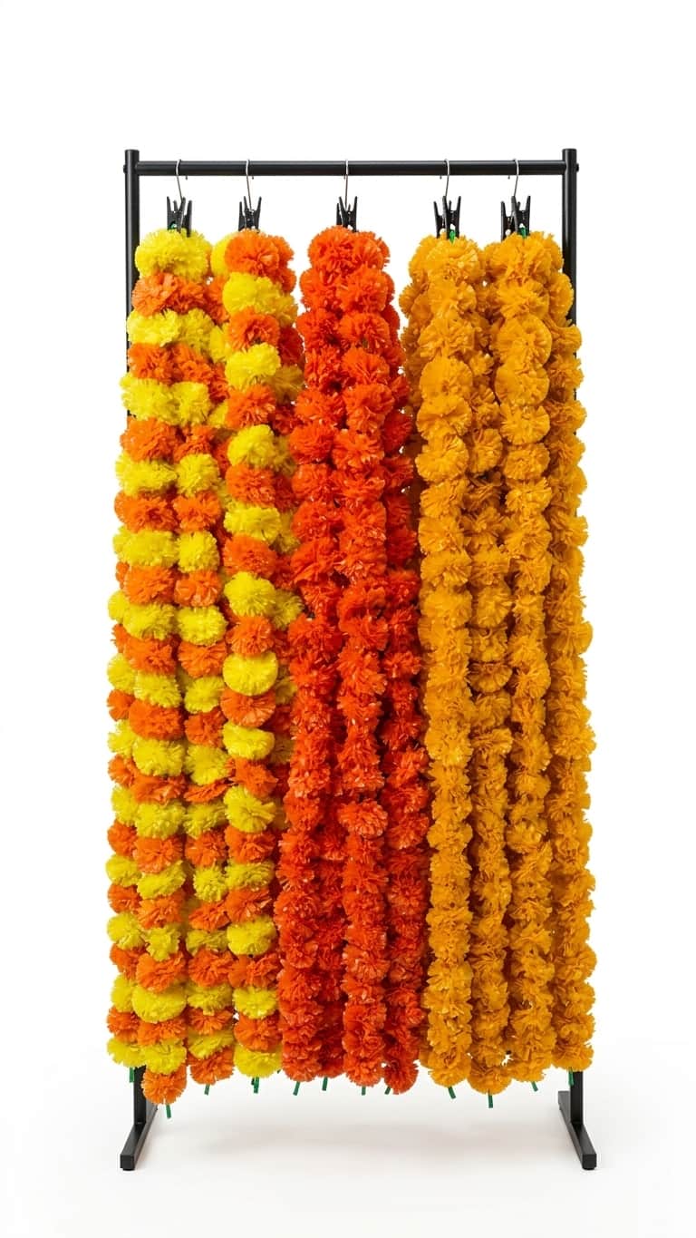 Artificial Flower Decoration (Marigold Sayapatri Flower)