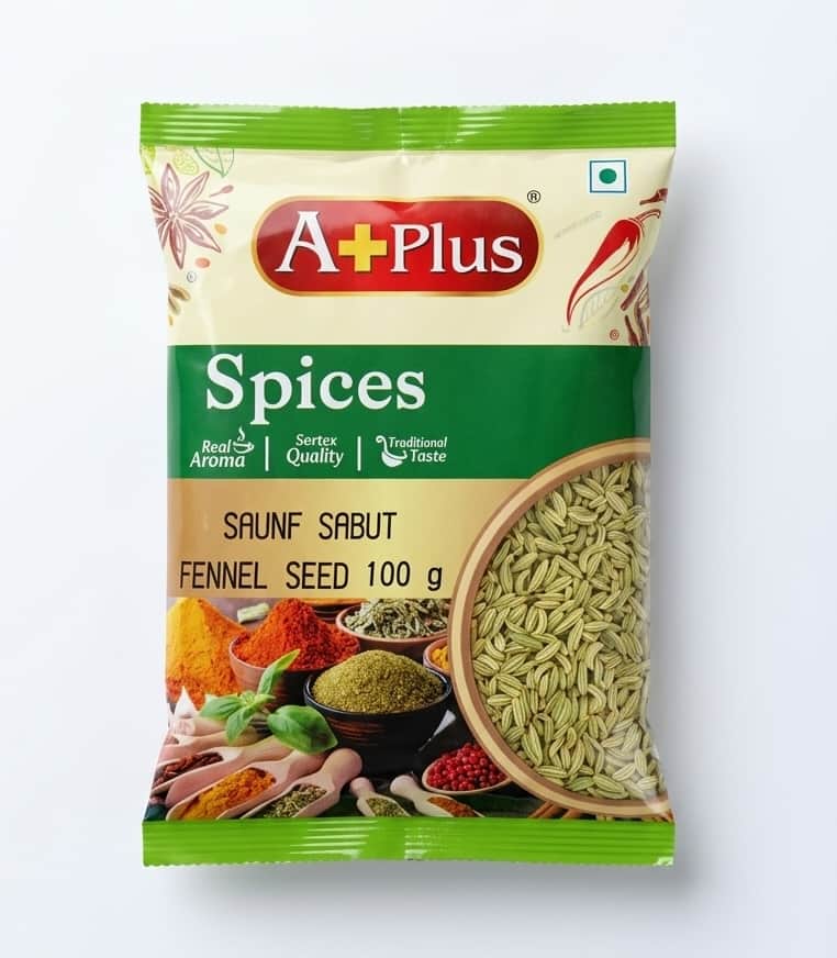 A+Plus Fennel Seeds (Saunf Sabut) - 100g