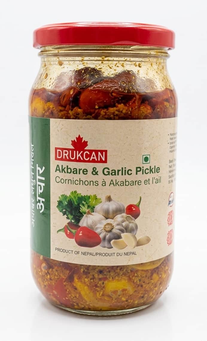 DRUKCAN Hot Chili Garlic (Akabare) Pickle - 350g