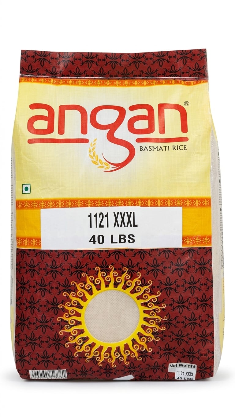 Angan 1121 XXXL Extra Long Grain Basmati Rice - 40lbs