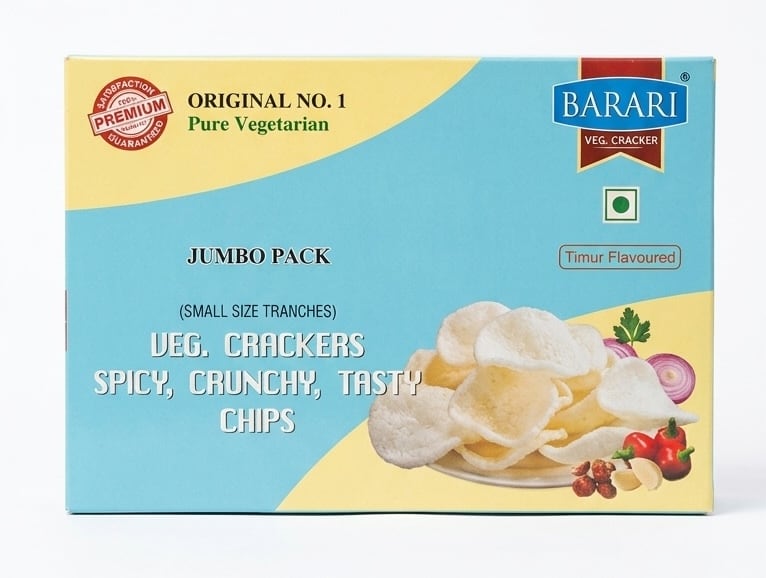 Barari Veg Crackers Timur Flavoured - 100g