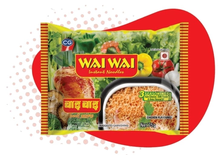 WaiWai Instant Noodles - Chicken Flavour - 75g