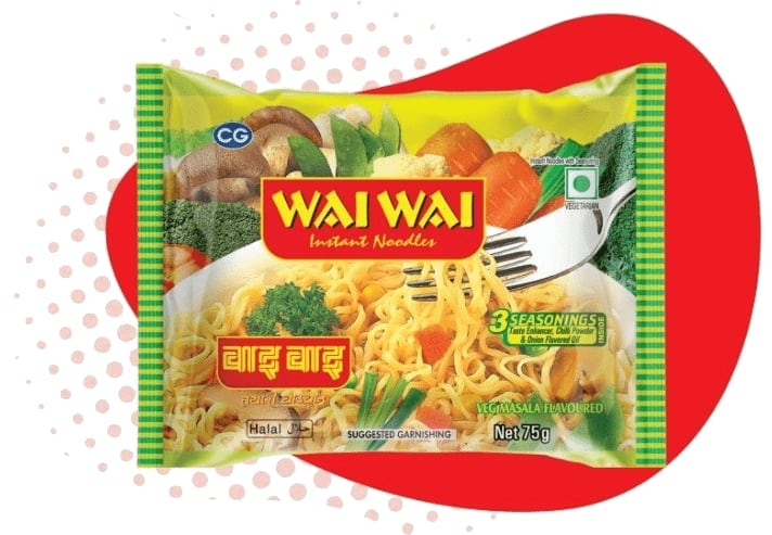 WaiWai Instant Noodles - Vegetable Flavour - 75g