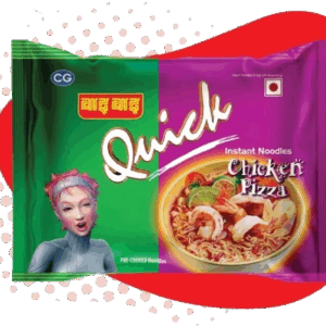 WaiWai Quick Noodles - Chicken Pizza Flavour (15) + Veg Masala Flavour (15) - 70g (Box of 30)